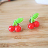 Cherries clip-on earrings for kids