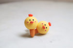 Chick Popsicle clip-on earrings for kids