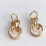 Chunky golden earrings
