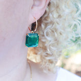 Emerald green hoops