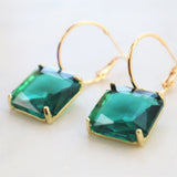 Emerald green hoops