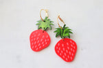 Strawberry statement earrings