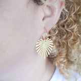 Heart burst earrings
