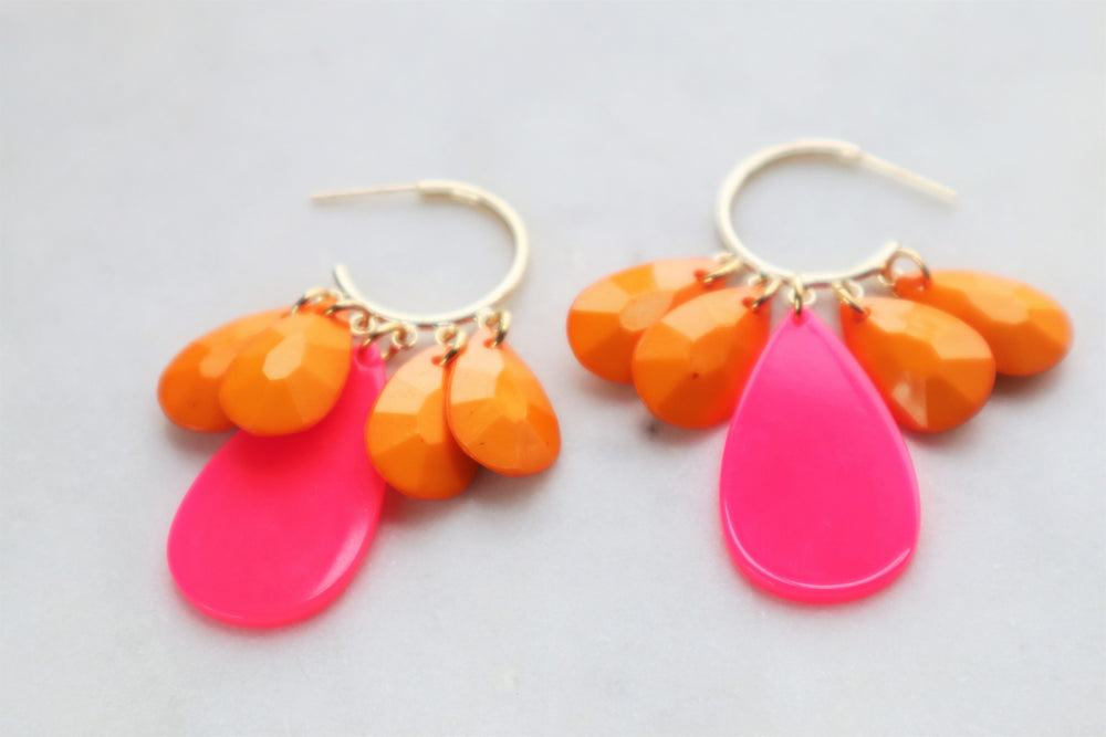 Orange-Pink hoops