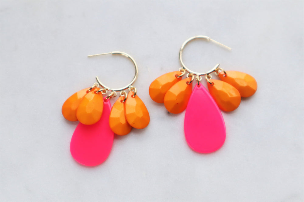 Orange-Pink hoops