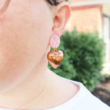Puffy heart earrings