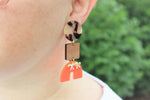 Leopard statement earrings