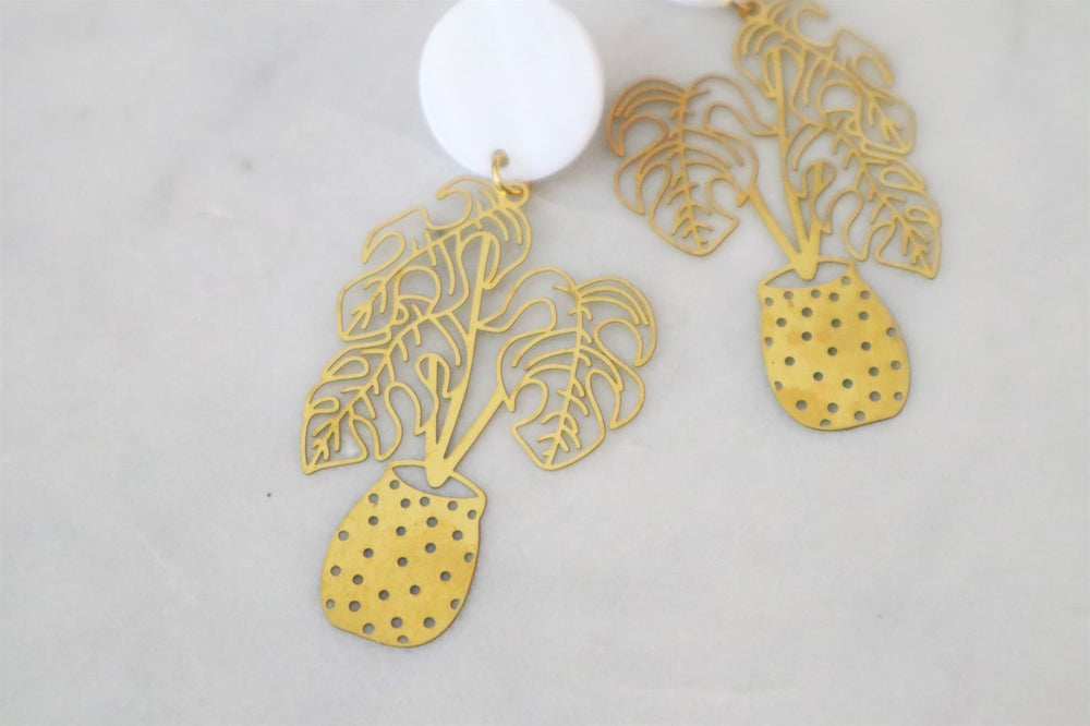 Plant lady earrings