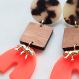Leopard statement earrings
