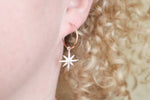 Sparkly North Star hoops