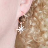 Sparkly North Star hoops