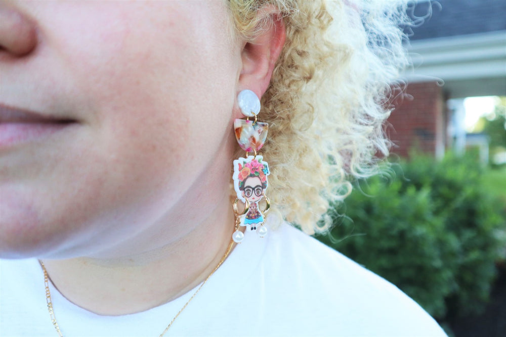Feminist statement earrings