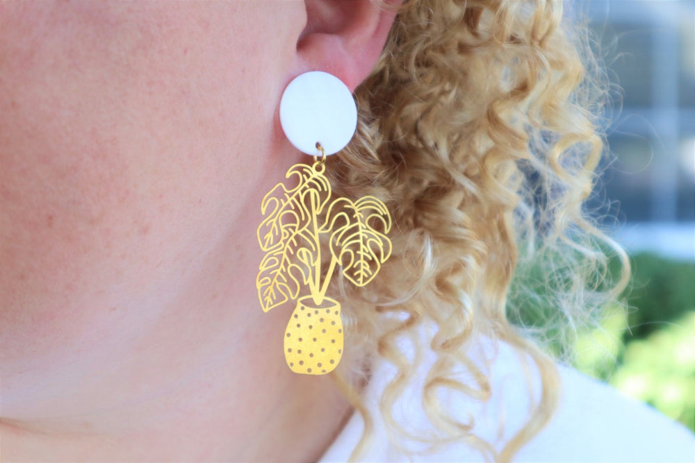 Plant lady earrings