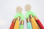 Multicolor tassel earrings