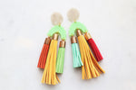 Multicolor tassel earrings