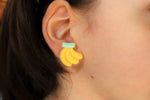Banana clip-on earrings for kids
