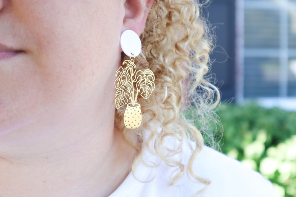 Plant lady earrings
