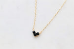 Black heart short necklace