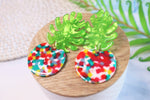 Monstera statement earrings