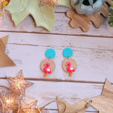Flamingo statement earrings