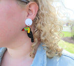 Toucan statement earrings