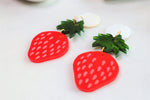 Strawberry statement earrings