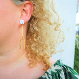 Golden U Earrings