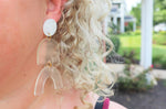 Clear Geometric statement Earrings