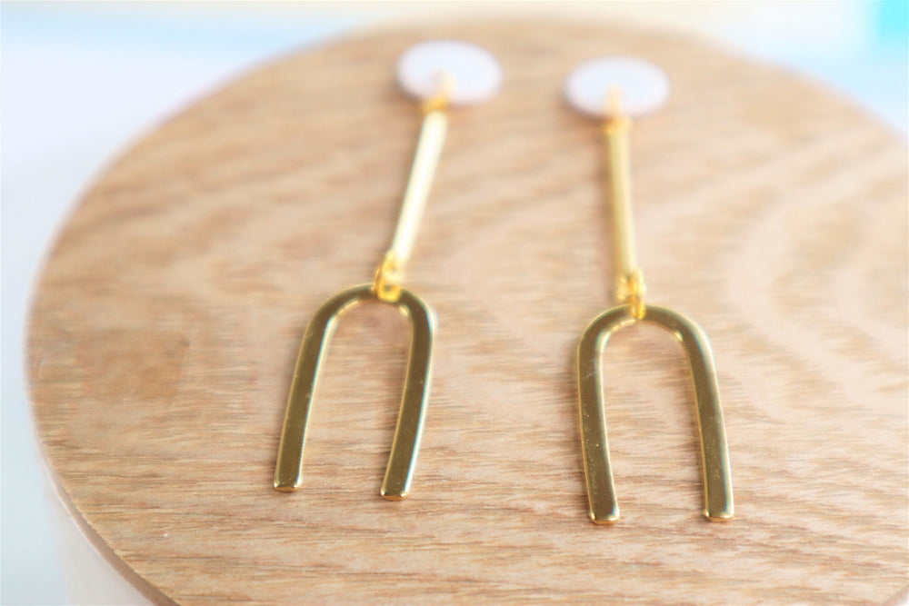 Golden U Earrings